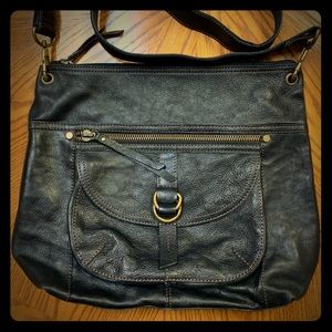 FOSSIL - Black Leather - Crossbody - VGUC